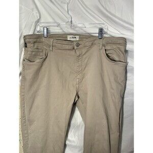 General Denim Works Men's Khaki Casual Pants Bridge Straight Size 44x30